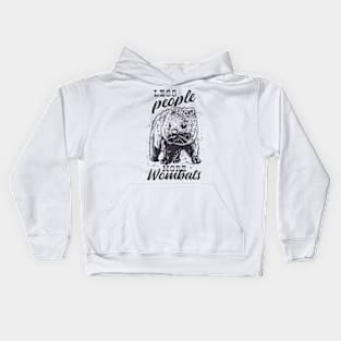 Less People More Wombats Funny Wombat Kids Hoodie